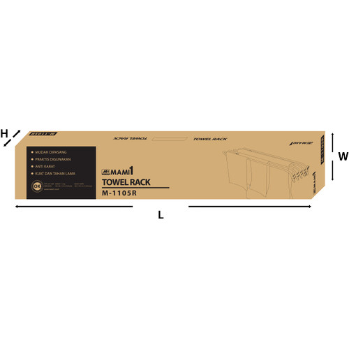 WALL TOWEL RACK 100CM