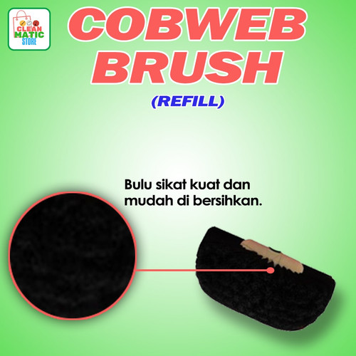 Clean Matic Cobweb Brush Refill Isi Ulang Sikat Panjang Langit Langit Tinggi