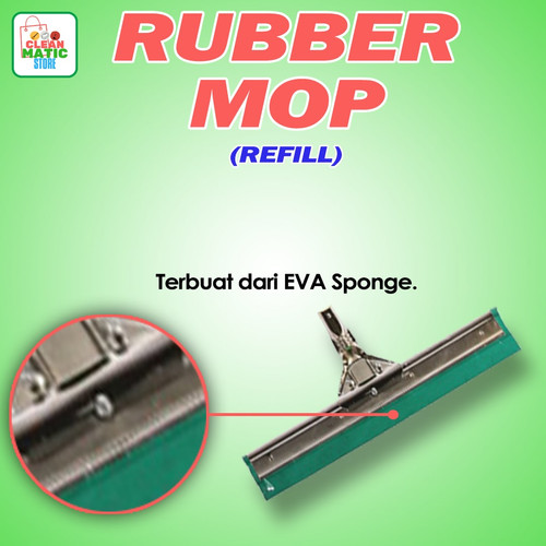 Clean Matic - Kepala Pendorong Air ( Rubber Mop Head )