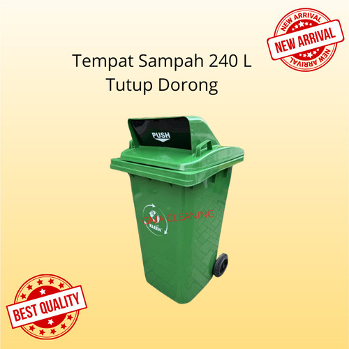 Tempat Sampah KLEEN 240 Liter Tutup Dorong