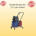 Double Bucket Wringler Trolley Plastic / Ember Air roda 34L