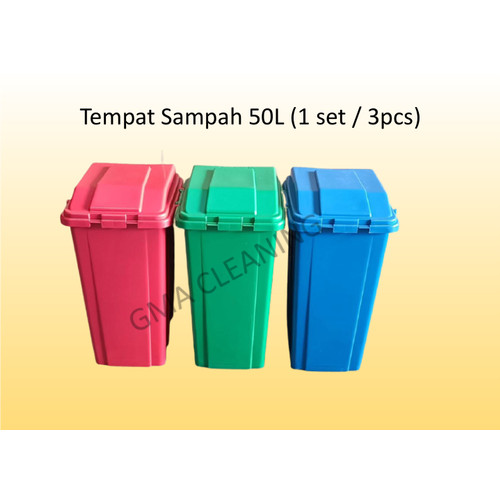 Tempat Sampah 50Liter (1set / 3pcs)