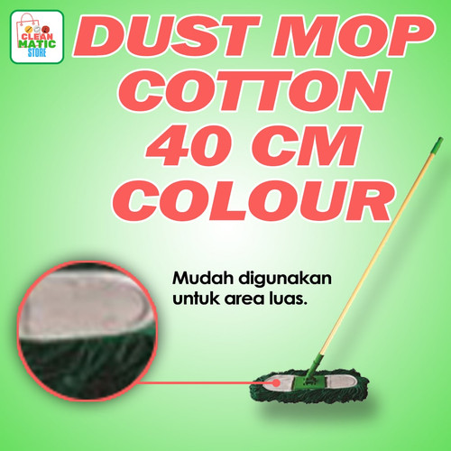 DUST MOP COTTON 40CM COLOUR / PENDORONG DEBU 40CM WARNA