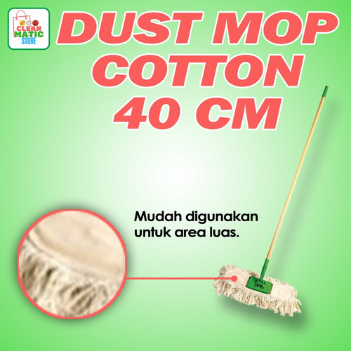 PENDORONG DEBU 40CM BAHAN COTTON (DUST MOP COTTON 40CM)