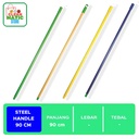 Clean Matic - Steel Handle 90 cm Tongkat Sapu Natural