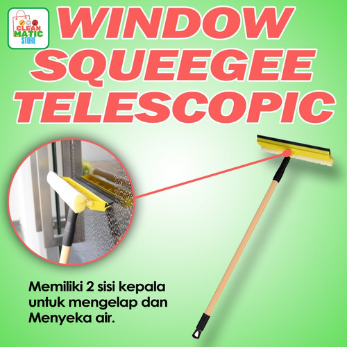 Clean Matic - Window Squeegee with Telescopic Handle