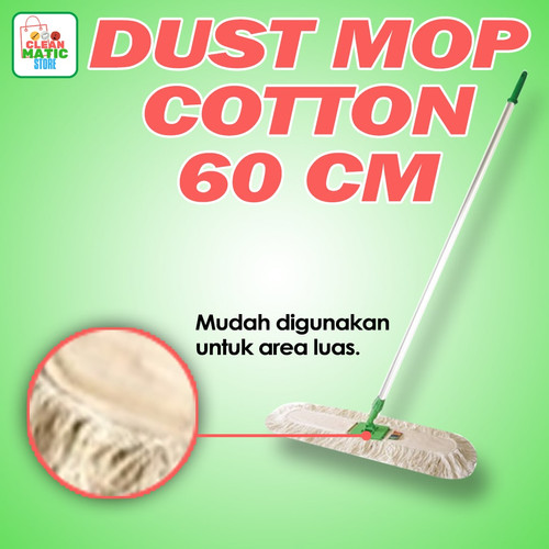 Clean Matic - Pendorong Debu Dust Mop Cotton 60 CM