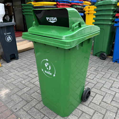 Tempat Sampah KLEEN 240 Liter Tutup Dorong