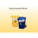 Tempat Sampah 80 Liter dengan Tutup dan Roda
