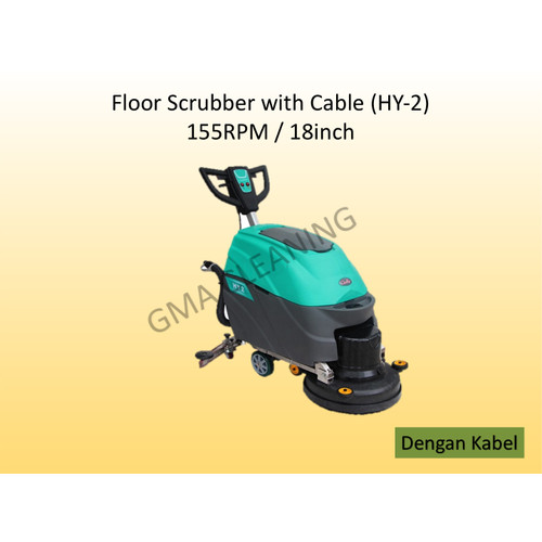 Floor Scrubber with Cable (HY-2) / Mesin Sikat Ruang Besar 18inch
