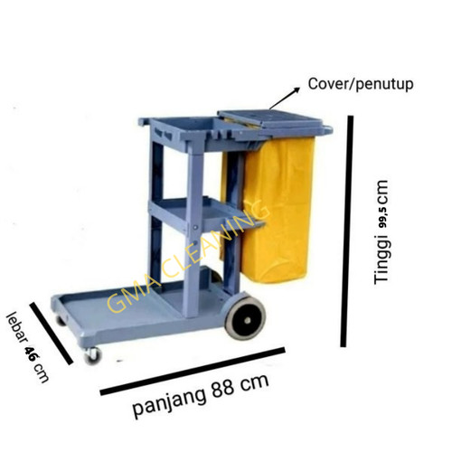 Janitor Cart dengan Cover / Keranjang Kain Kotor
