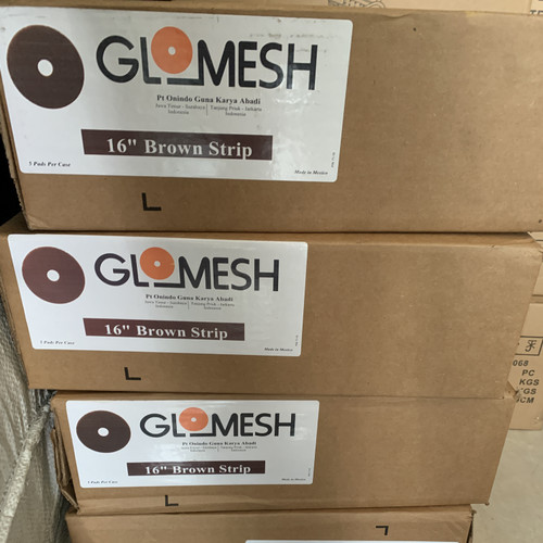 Spoon Pad Polisher Lantai 16inch merk GLOMESH. Coklat/Hitam (isi 5pcs)