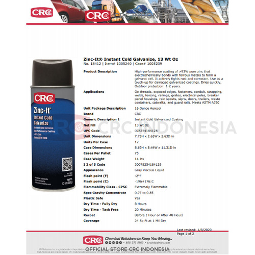 CRC Zinc It - Instant Cold Galvanize 18412