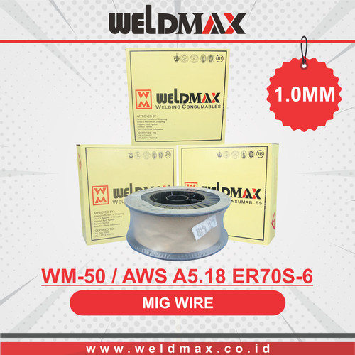 Kawat Las MIG CO2 AWS A5.18 ER70S-6 (WM-50) 1.0mm 15kg Weldmax