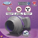 Inline Duct Booster Fan Plastik 4" Inch Kipas Hisap Ventilasi 2 Speed