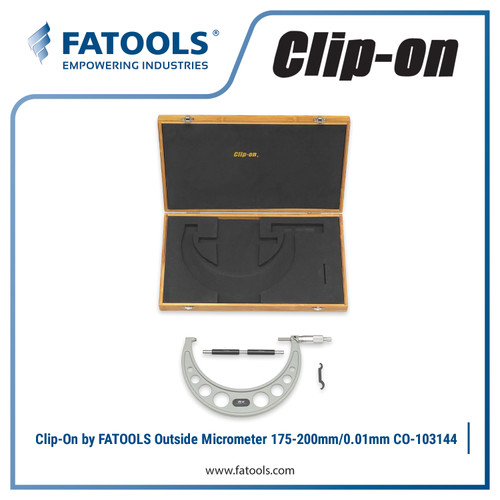 Clip On by FATOOLS CO-103144 Outside Micrometer 175-200mm / 0.01mm Mikrometer Luar