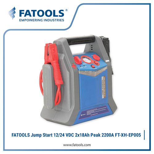 FATOOLS XH-EP005 Car Battery Booster Jump Start 2200A Crank 12 VDC 24 VDC 2 x 18Ah Jumpstart Aki Accu