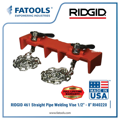 RIDGID 40220 461 Straight Pipe Welding Vise 1/2" - 8" Bais Las Pipa