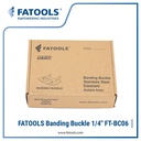 FATOOLS FT-BC06 Banding Buckle 1/4" SS304 Stainless 100 Pcs