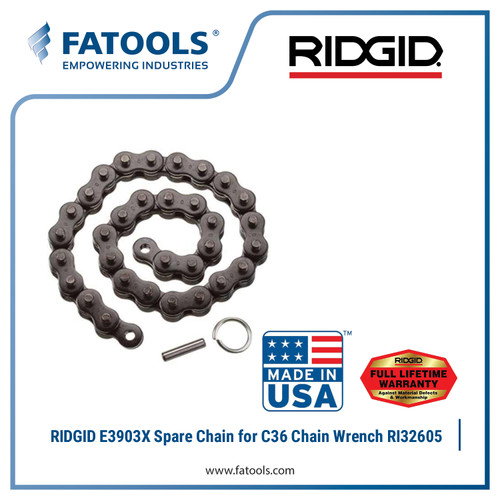 RIDGID 32605 E3903X Chain Assy C36 Chain Wrench 31330