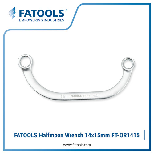 FATOOLS OR1415 Halfmoon Ring Wrench 14x15mm Kunci Ring Bulan Obstructi