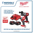MILWAUKEE M18 SET2AB 853PSA Duo Knight Combo Promo Drill Bit Baterai