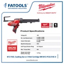 Milwaukee M12 PCG/310C Caulk Gun 310Ml Cartridge