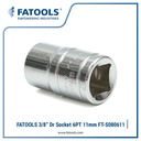 FATOOLS 3/8" Dr Socket 12PT 11mm S080611 Kunci Sock Metric