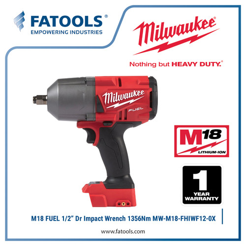 Milwaukee FHIWF12-0X M18 Fuel 1/2" Dr Impact Wrench Cordless 1356Nm