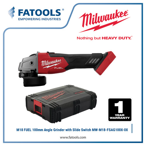 Milwaukee FSAG100X M18 FUEL 100mm Angle Grinder Cordless Mesin Gerinda