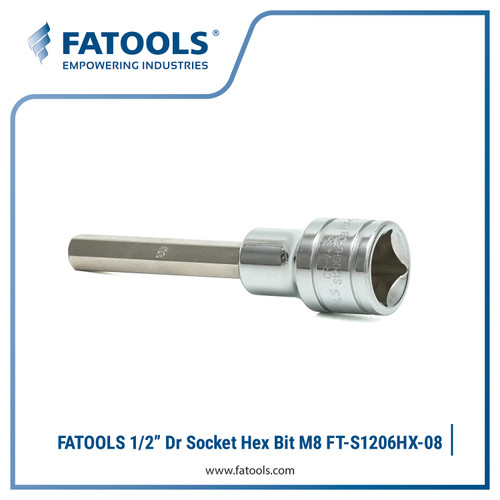 FATOOLS S1206HX-08 1/2" Dr Socket M8 x 85mm Kunci L Sock
