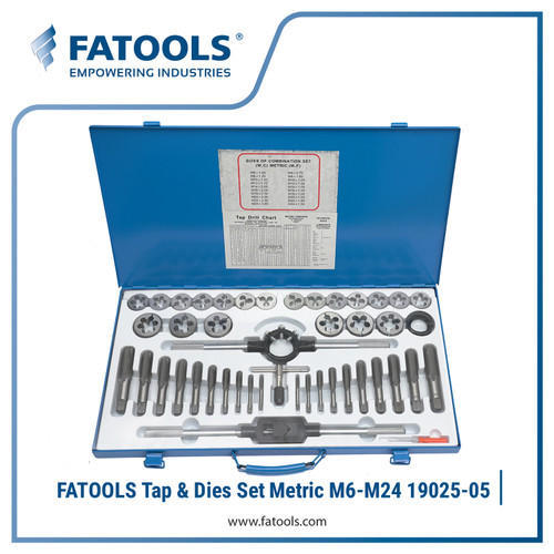 FATOOLS 19021-05 45 Pcs Tap & Dies Set M6-M24 Senai Tap Drat Metrik