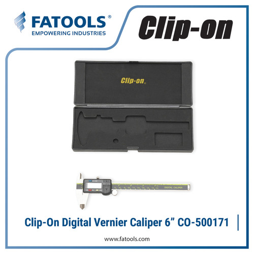 Clip On by FATOOLS CO-500171 Digital Vernier Caliper 150mm 6" Imperial Metric Inch MM Sigmat