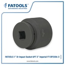 FATOOLS SP2506-3 1" Dr Impact Socket 6PT 3" Imperial Kunci Sock 3 Inci