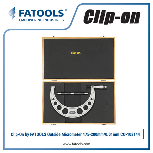 Clip On by FATOOLS CO-103144 Outside Micrometer 175-200mm / 0.01mm Mikrometer Luar