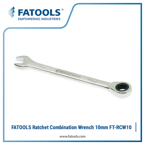 FATOOLS RCW10 Ratcheting Combination Wrench 10mm Kunci Ring Pas Ratchet Bolak Balik 12PT