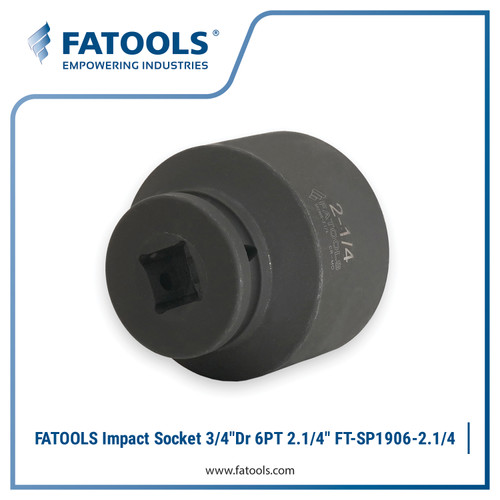 FATOOLS SP1906-2.1/4 3/4" Dr Impact Socket 2.1/4" 6PT Inch Imperial Kunci Sock Angin Inci Chrome Molybdenum CrMo