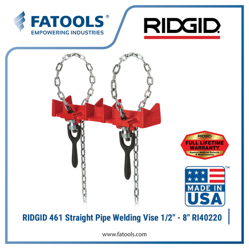 RIDGID 40220 461 Straight Pipe Welding Vise 1/2" - 8" Bais Las Pipa