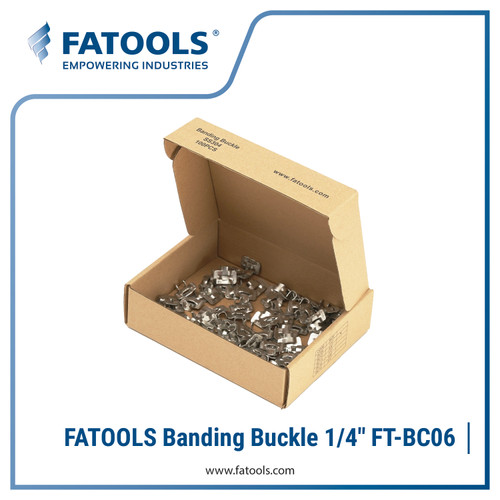 FATOOLS FT-BC06 Banding Buckle 1/4" SS304 Stainless 100 Pcs