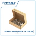 FATOOLS FT-BC06 Banding Buckle 1/4" SS304 Stainless 100 Pcs