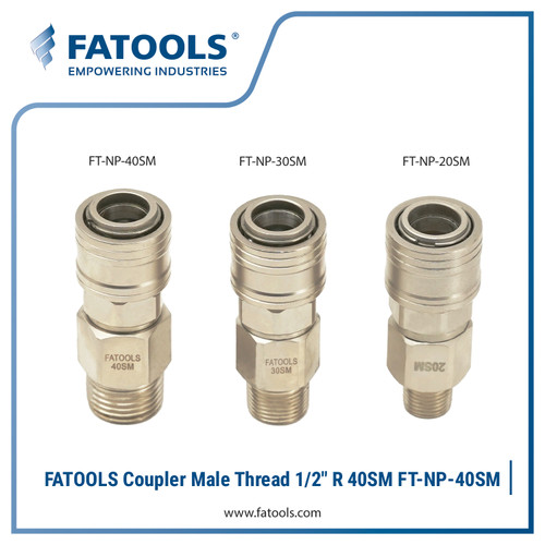FATOOLS FT-NP-40SM Coupler Male Thread 1/2" R Air Quick Coupler 40SM