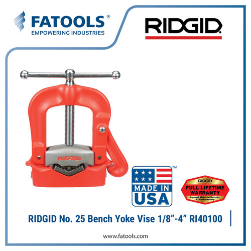 RIDGID 40100 25 Bench Yoke Vise 1/8" - 4" Catok Ragum Pipa
