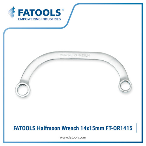 FATOOLS OR1415 Halfmoon Ring Wrench 14x15mm Kunci Ring Bulan Obstructi