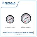 FATOOLS NE-AG4000 Pressure Gauge 1/4" G BSPT 1 mPa 150 PSI