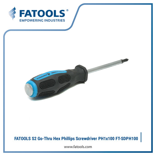 FATOOLS SDPH100 S2 Hex Phillip PH 1x100 Obeng Plus Ketok Tembus Magnet