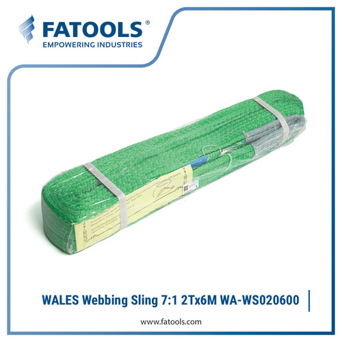 WALES Lifting Webbing Sling 2T x 6M Safety Factor 7:1 WA-WS020600