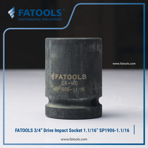 FATOOLS 3/4" IMPACT SOCKET 1.1/16" 6PT IMPERIAL SOCK SP1906-1.1/16