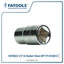 FATOOLS 1/2" Dr Socket 13mm 6pt FT-S120613 Kunci Sock Metric