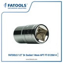 FATOOLS 1/2" Dr Socket 6pt 14mm Kunci Sock Metric FT-S120614