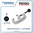 RIDGID 32940 30 Tube and Conduit Cutter 1"- 3.1/8"